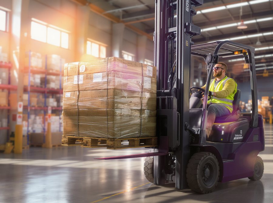 Ilustracija — Viličar (logistika i promet)